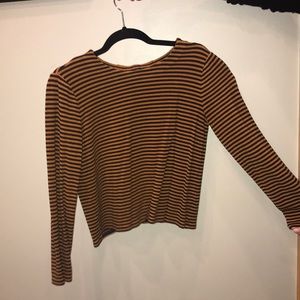 vintage bow back striped top